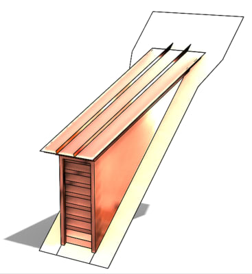 Shed Roof Vent, Sloped Roof Vents, Roof Dormers, Roof Vents, Pitched Roof Vent, Shed Vents, Shed Dormer Vent, Dormer Louver, Copper Roof Louver, roof vent, copper roof louver