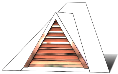 roof vent, copper full dormer, gable roof vent, triangular roof vent, copper gable roof vent, pitched roof vent, pitched copper vent, copper