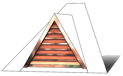 roof vent, copper full dormer, full dormer, roof dormer vent, full dormer vent, copper roof vent, triangular roof vent, copper gable roof vent, triangular full dormer, pitched roof vent, pitched copper vent, copper
