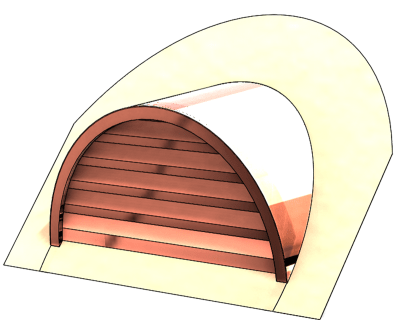 copper roof vent, half round roof vent, half circle roof vent, circle top roof vent, radius roof vent, half round dormer, dormer roof vent, radius roof vent, eyebrow roof dormer, copper half circle vent