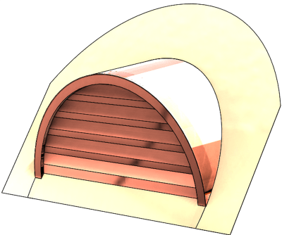 copper roof vent, half round roof vent, half circle roof vent, circle top roof vent, radius roof vent, half round dormer, dormer roof vent, radius roof vent, eyebrow roof dormer, copper half circle vent