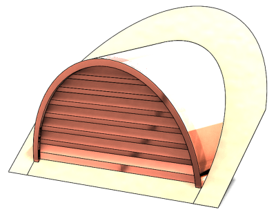 copper roof vent, half round roof vent, half circle roof vent, circle top roof vent, radius roof vent, half round dormer vent, half round dormer, semi-circle dormer, dormer vent, vent, radius roof vent, eyebrow roof dormer, copper half circle vent