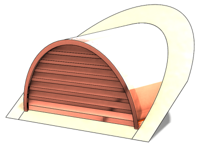 copper vent, copper roof vent, roof vent, half circle dormer, half circle roof vent, half circle vent, radius roof vent, copper radius roof vent, eyebrow rppf dormer, eyebrow roof vent, copper half circle vent