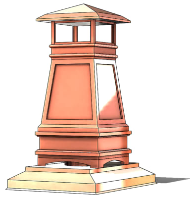 Villas Copper Chimney Pot