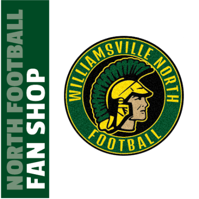 Williamsville North Football patch with Wmsvl Spartan logo.