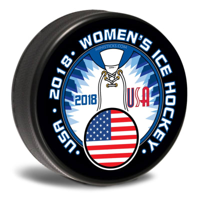 Women's Hockey customizable hockey pucks and custom printed pucks