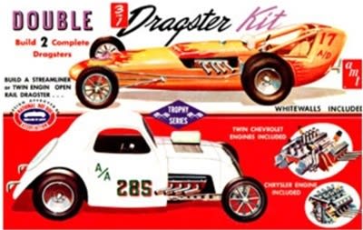 thumbnail image 2 of Fiat Double Dragster -- Plastic Model Car Vehicle Kit -- 1/25 Scale -- #1380 Pictures By Wityak58 2 of 13