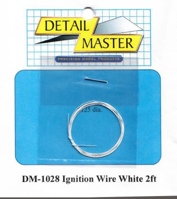 Detail Master White Ignition Wire (.012") 2 ft for 1/24 & 1/25
