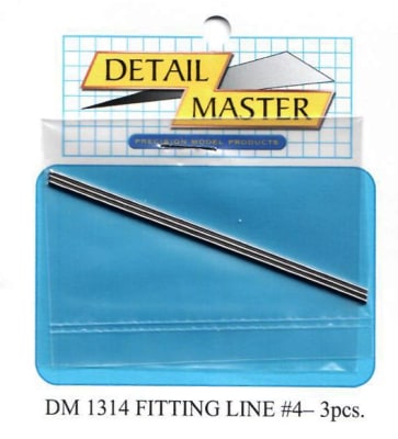 Detail Master Fitting Line #4 (Use with DM-1304) (.045")  3 3" pieces for 1/24 & 1/25