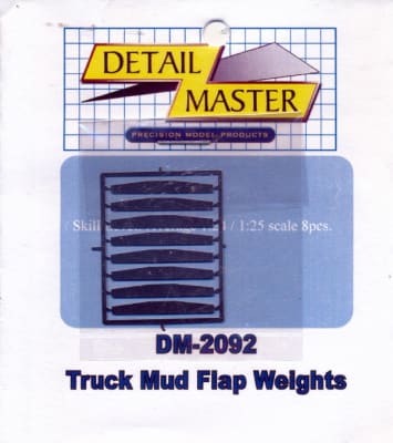 Detail Master Truck Mud Flap Weight (8 pcs) for 1/24 & 1/25