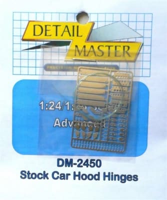 Detail Master Stock Car Hood Hinges for 1/24 & 1/25