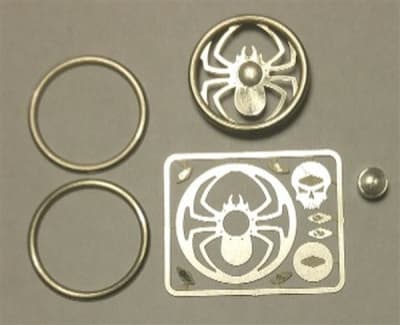 Spyder Skull Billet Steering Wheel for 1/24 & 1/25