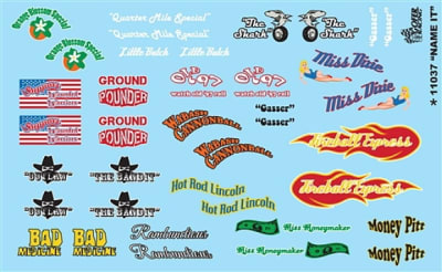"Name It" Cool Stuff Gofer Racing Decal (1/25 or 1/24)