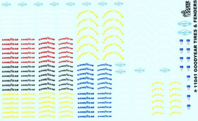 Goodyear Tires and Fenders Decal Sheet (1/25 or 1/24)