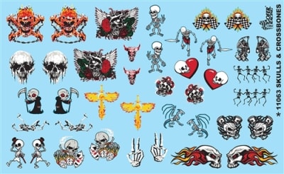 Skulls and Crossbones Decals (1/25 or 1/24)