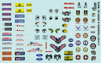 Pickup Trucks and Good OL'  Boys  Gofer Decals (1/25 or 1/24)