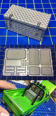 Diamond Plated Truck Bed Tool Box  (1/24 & 1/25)