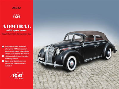 WWII German Admiral Cabriolet Soft Top Passenger Car