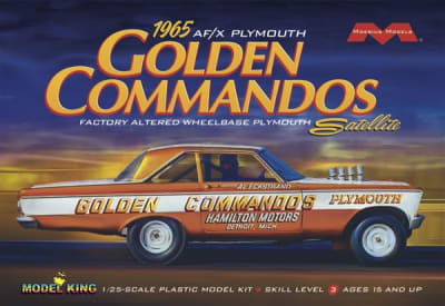 1965 AF/X Plymouth Satellite "Golden Commandos" Altered Wheelbase Drag Race Car (1/25) (fs)