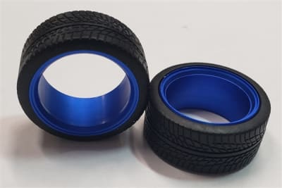 23" Polished Blue Stepped Aluminum Sleeves