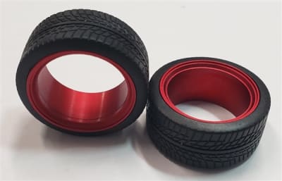 23" Polished Red Stepped Aluminum Sleeves