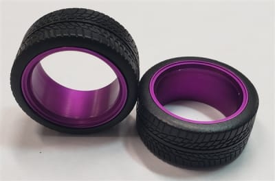 23" Polished Purple Stepped Aluminum Sleeves