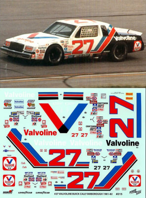 #27 Valvoline Cale Yarborough 1981-82 Buick