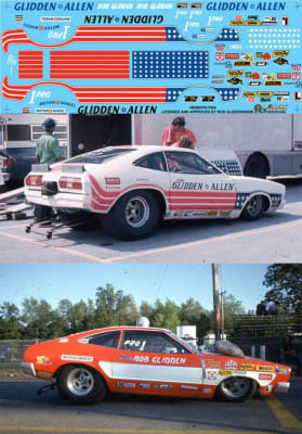 Bob Gliddenâ€™s Mustang II Pro Stock Decal (1/25)
