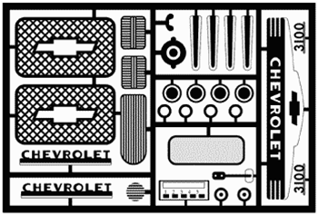 1950 Chevy Pickup Detail set for AMT kits