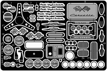 1956-57 Corvette Detail set based on AMT '57 kits