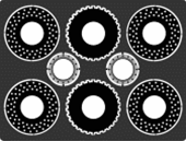 Disc Brakes - Drilled for 1/24 & 1/25 kits