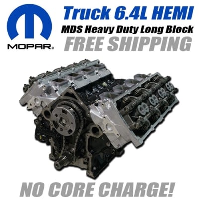 Mopar 6.4L BGE HEMI TRUCK MDS Long Block - 2009-2024 Ram 1500/2500