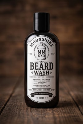 Moonshine Mikeâ€™s Beard Wash | Plant-Based Beard Cleanser for Soft Healthy Beards
