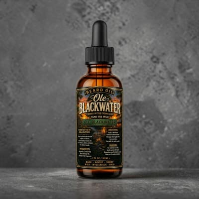 Ole Blackwater Beard Oil 1 oz bottle for beard conditioning, hydration, and daily beard grooming