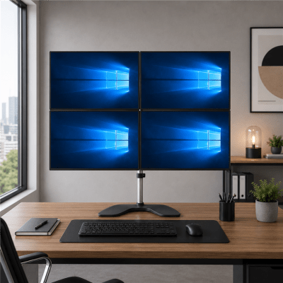 Quad Monitor Stand for up to 32" Monitors