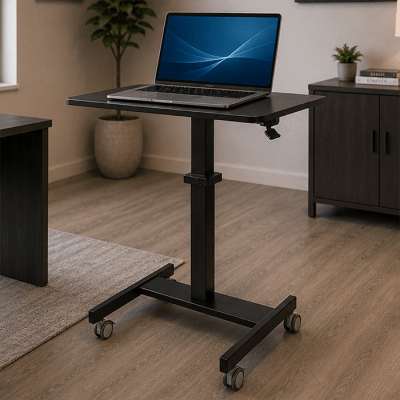Laptop Cart and with Sit Stand Height Adjustment