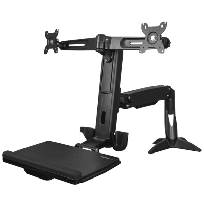Dual Monitor Sit Stand Workstation