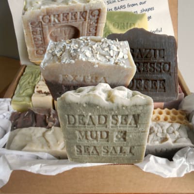 Handmade Gentlemen's All Natural Artisan   Individually Wrapped Soap Gift Set
