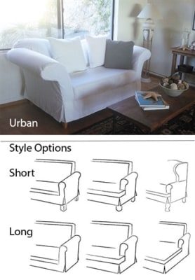Sofa & Arm Chair Slipcovers and Slipcover Patterns  - Urban BODY & CUSHIONS