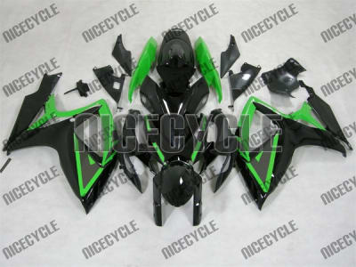 Green/Black Suzuki GSX-R 600 750 Fairings