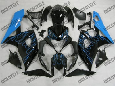 Suzuki GSX-R 1000 Sky Blue Flames Fairings