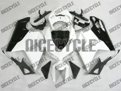 White/Black Ducati 1198 1098 848 Evo Fairings