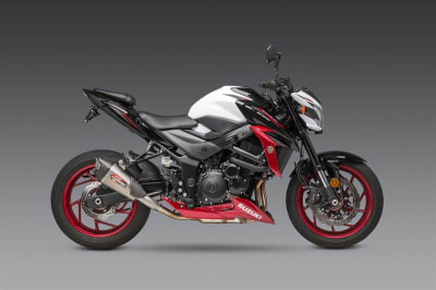 Yoshimura Suzuki GSX-S750Z (18-22) AT2 Stainless Slip-On Exhaust, w/ Stainless Muffler