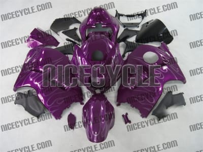 Purple Metallic Flames Suzuki GSX-R 1300 Hayabusa Fairings