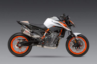Yoshimura KTM 790 Duke (19-20) AT2 Stainless Slip-On Exhaust, w/ Stainless Muffler