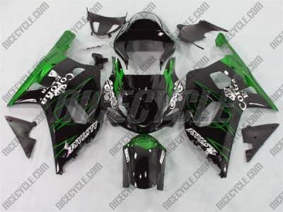Green/Black Alstare Suzuki GSX-R 600 750 Fairings