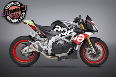 Yoshimura Aprilia Tuono (17-20) Race Alpha T Slip-On Titanium Exhaust, w/ Titanium Muffler