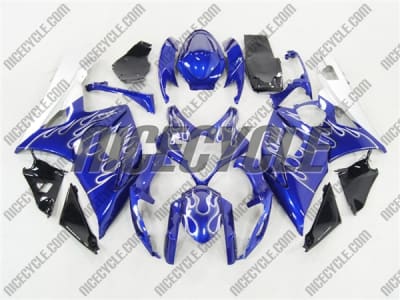 Suzuki GSX-R 1000 Metallic Blue Flame Fairings