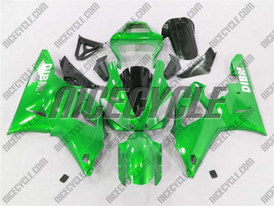 Yamaha YZF-R1 Green Ghosted Flame Fairings