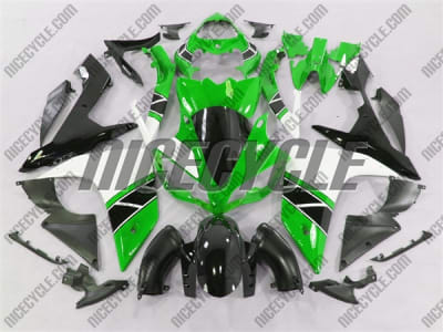 Yamaha YZF-R1 Green/White/Black Fairings